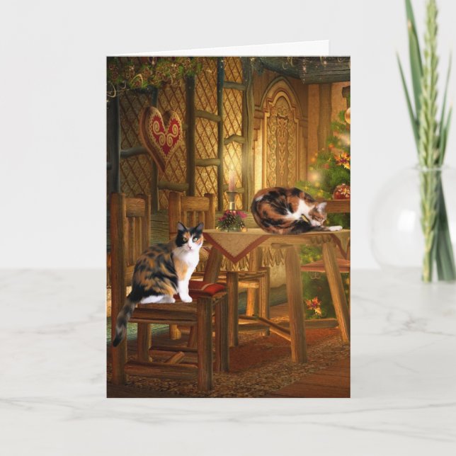 Kaliko-Miezekatze Weihnachten (Vorderseite)