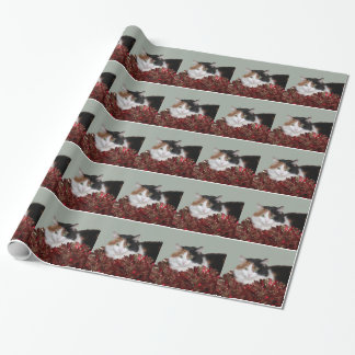Kaliko-Miezekatze Weihnachten Geschenkpapier
