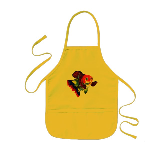 Kaliko Veiltail Goldfish-Küchen-Schürze Kinderschürze (Vorne)