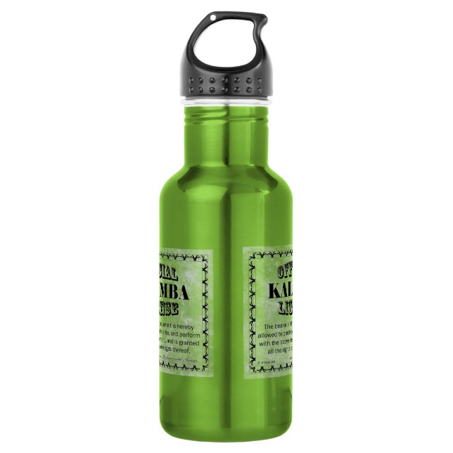 Kalimba Lizenz Edelstahlflasche (Vorderseite)