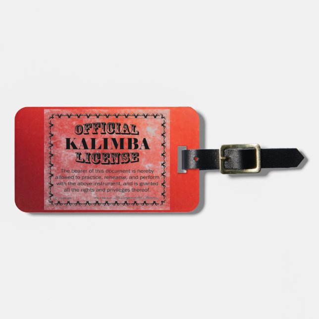 Kalimba Lizenz Gepäckanhänger (Vorderseite horizontal)