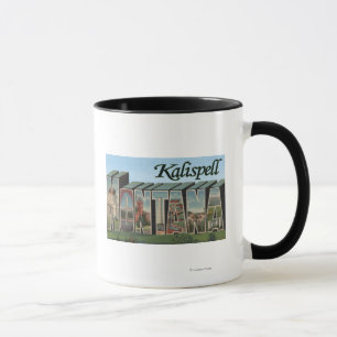 Kalispell, Montana - große Buchstabe-Szenen Tasse
