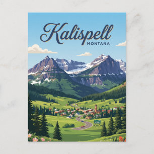 Kalispell, Montana Postkarte