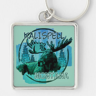 Kalispell Montana Rustikaler Schlüsselanhänger