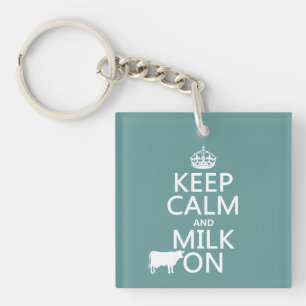 Kalk und Milch Behalten (Kühe) (in allen Farben) Schlüsselanhänger