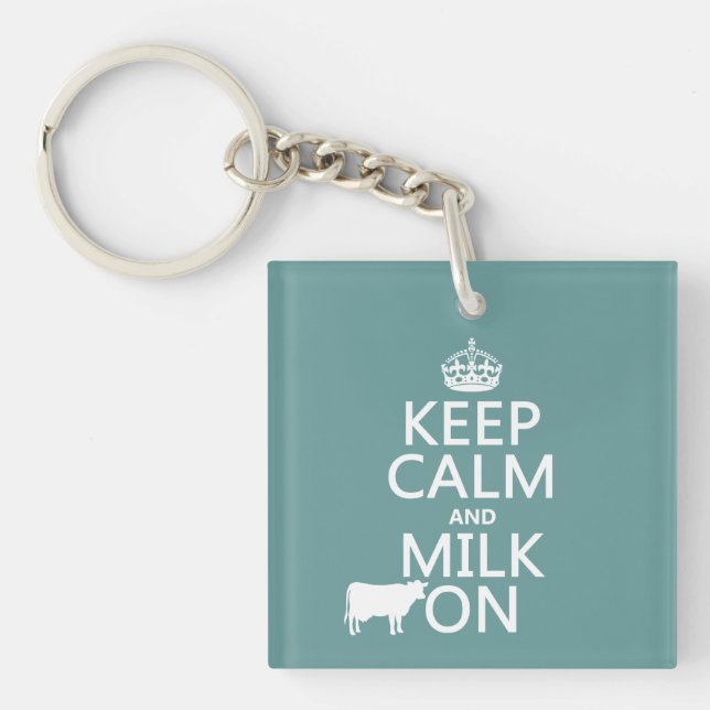 Kalk und Milch Behalten (Kühe) (in allen Farben) Schlüsselanhänger (Vorderseite)