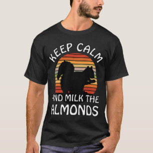 Kalk und Milchmandeln für Vegane und vegetarische T-Shirt