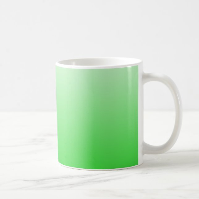 Kalkgrün bis weißer Farbverlauf #00cc00 Kaffeetasse (Rechts)