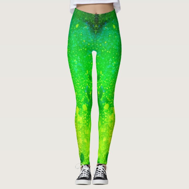 Kalkgrün Leggings (Vorderseite)