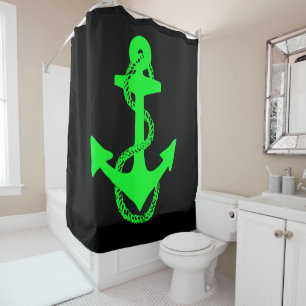 Kalkgrün nautischer ANCHOR + Seil Duschvorhang