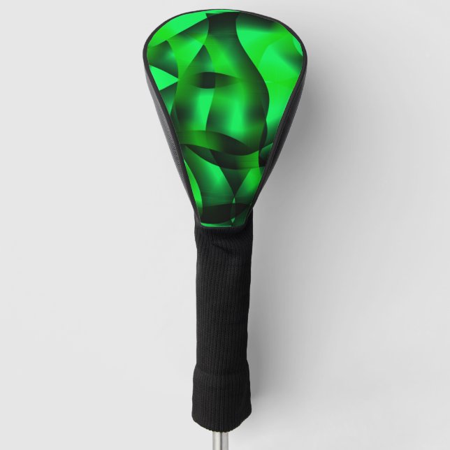 Kalkgrün und schwarz Curling, mit etwas Schatten? Golf Headcover (Vorderseite)