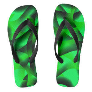 Kalkgrün und schwarz Curling, mit Schatten? Flip Flops