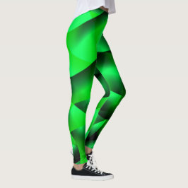 Kalkgrün und schwarz Curling, mit Schatten? Leggings