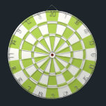 Kalkgrün und weiß dartscheibe<br><div class="desc">Green und White Dart Board</div>