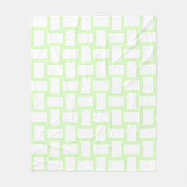Kalkgrün und Weiß-Weaven-Design Fleecedecke
