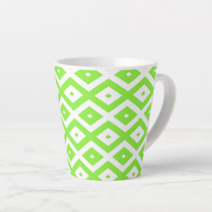 Kalkgrün-weiße Diamantmuster Milchtasse