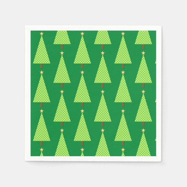 Kalkgrüne Polka Punkt moderne Weihnachtsbaumpapier Serviette (Vorderseite)