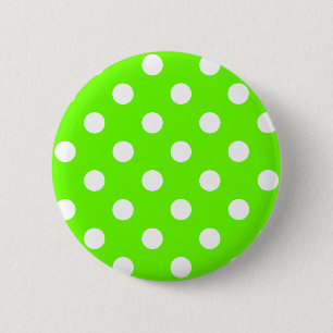 Kalkgrüne Polka punktet Nageldesign für die Feder Button