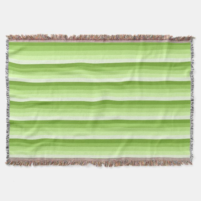 Kalkgrüne Schattenstreifen Decke (Vorderseite)