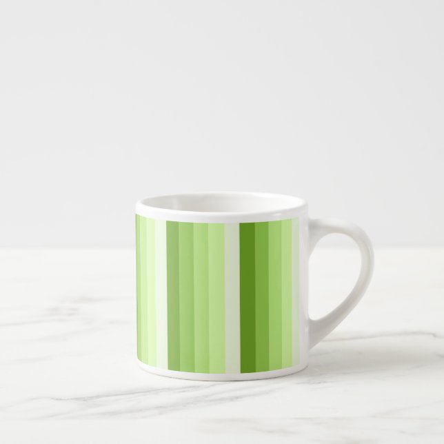 Kalkgrüne Schattenstreifen Espressotasse (Rechts)