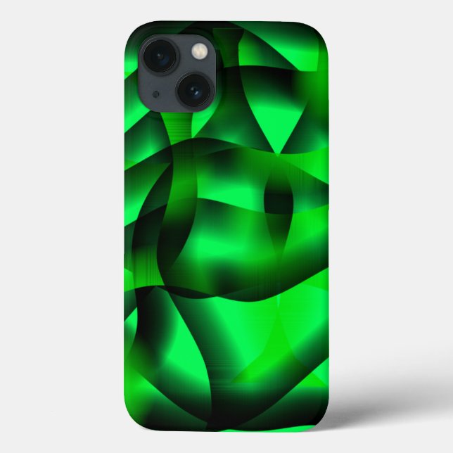 Kalkgrüne und schwarze Wellen, mit etwas Schatten? Case-Mate iPhone Hülle (Rückseite)