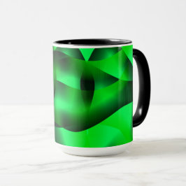 Kalkgrüne und schwarze Wellen, mit etwas Schatten? Tasse