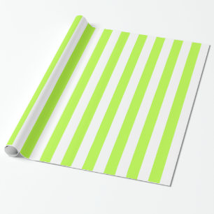 Kalkgrüne und weiße Streifen Geschenkpapier