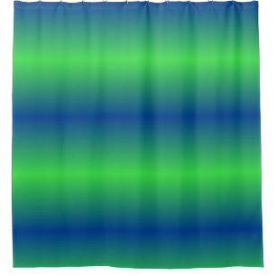 Kalkgrüner Ombre Stripe Duschvorhang