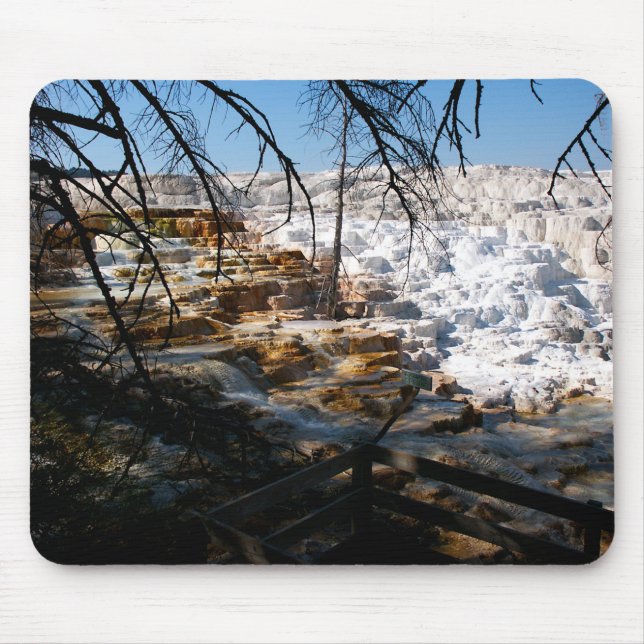 Kalksteinterrasse Mammov Hot Spring Yellowstone Mousepad (Vorne)