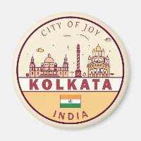Kalkutta India City Skyline Emblem