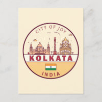 Kalkutta India City Skyline Emblem