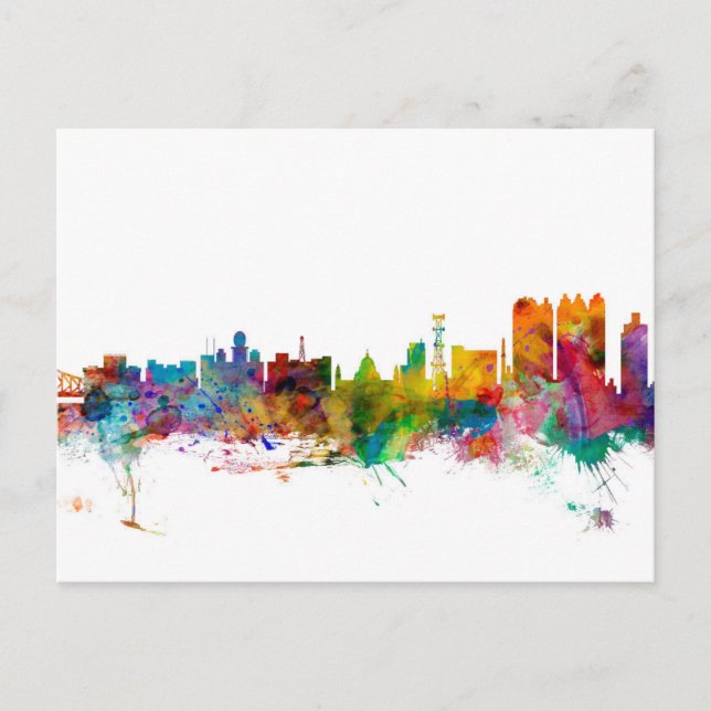 Kalkutta (Kalkutta) Indien Skyline Postkarte (Vorderseite)