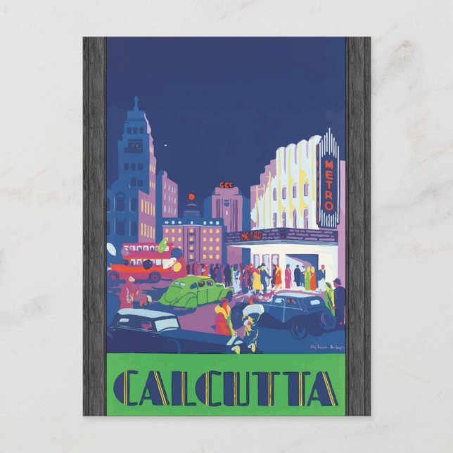 Kalkutta, Vintag Postkarte (Vorderseite)