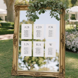 Kalligrafie Alphabetische Hochzeit Sitzkarte Einladung
