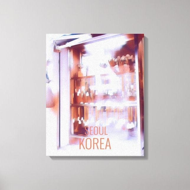 Kalligrafie Art Shop Seoul Reiseplakat Korea Leinwanddruck (Vorderseite)