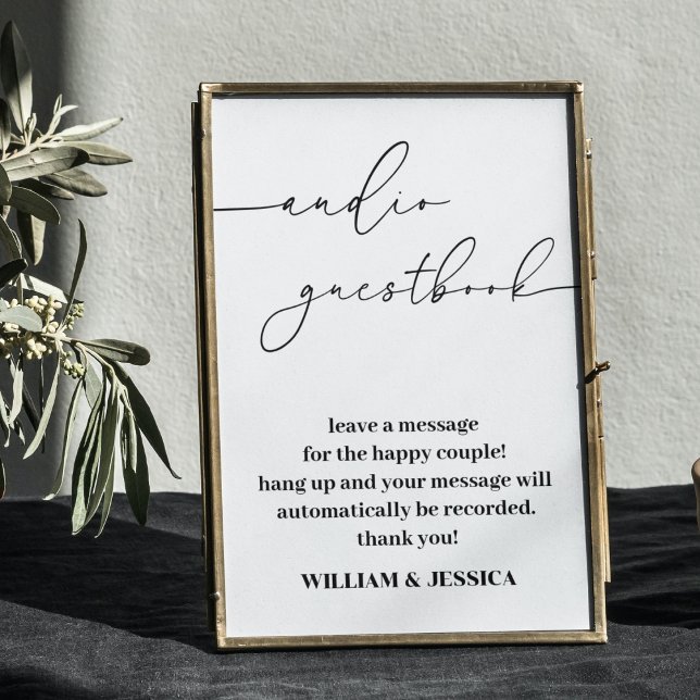 Kalligrafie Audio Guestbook | Telefonbuch Poster (Von Creator hochgeladen)