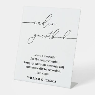 Kalligrafie Audio Guestbook Telefonbuch Sockelschild