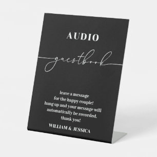 Kalligrafie Audio Guestbook Telefonbuch Sockelschild