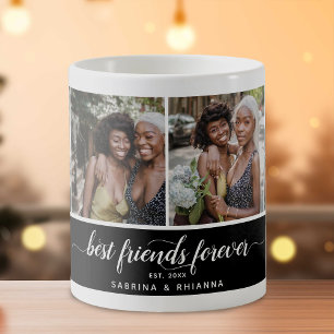 Kalligrafie-Beste-Freunde-Für-Immer-Foto-Collage Kaffeetasse