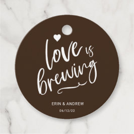 Kalligrafie Brown Liebe bricht Hochzeit Geschenkanhänger