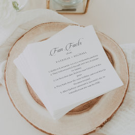 Kalligrafie Chic Trivia Lustige Fakten Hochzeit Se Serviette