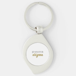 Kalligrafie Elegant Einfach Eigener Name Schlüsselanhänger
