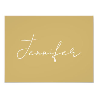Kalligrafie Elegant Gold Farbe Schlicht Einfacher Fotodruck