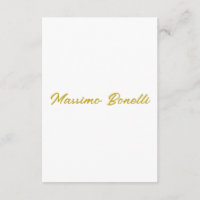 Kalligrafie Elegant Gold Weiß Schlicht Einfacher N