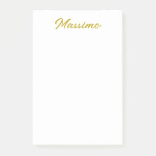 Kalligrafie Elegant Gold Weiß Schlicht Einfacher N Post-it Klebezettel
