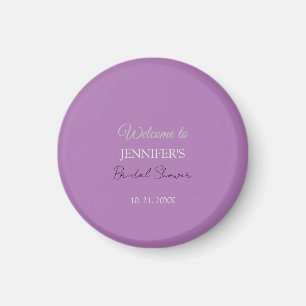 Kalligrafie Elegant Lavendel Willkommen Brautparty Magnet