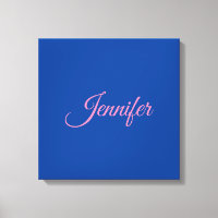 Kalligrafie Elegant Rosa Blau Benutzerdefinierter