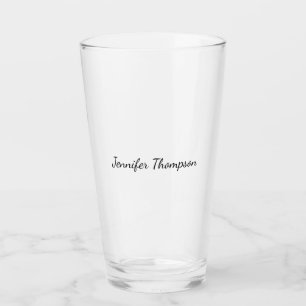 Kalligrafie Elegant Schlicht Einfach Name Glas