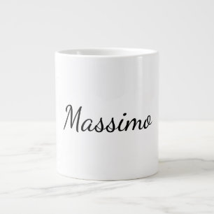 Kalligrafie Elegant Schlicht Einfach Name Jumbo-Tasse