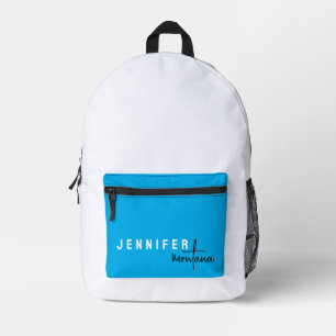 Kalligrafie Elegant Schlicht Name hinzufügen Bedruckter Rucksack